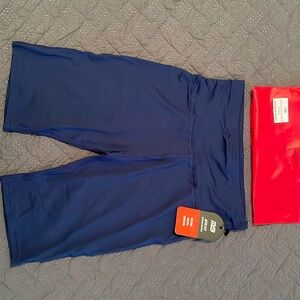 High waisted, Navy Blue, Biking shorts